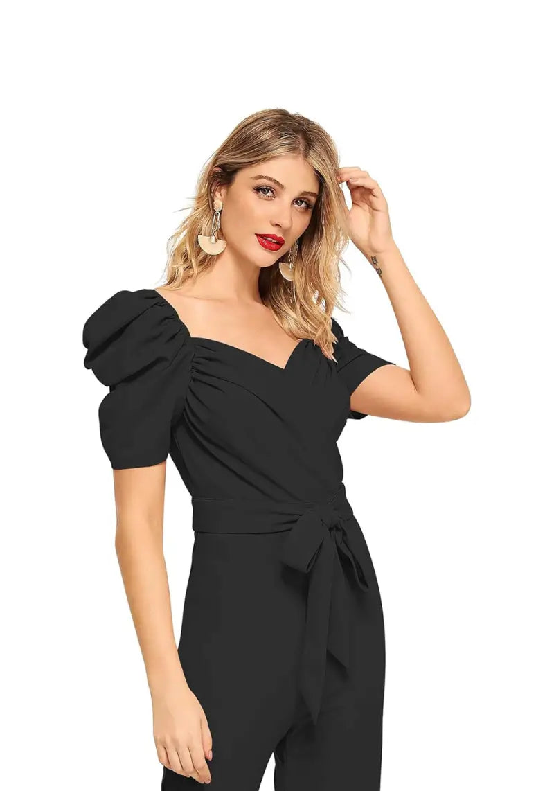 Women’s Black Cocktail Maxi Jumpsuit