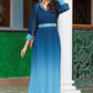 Shaded Georgette Blue Dress