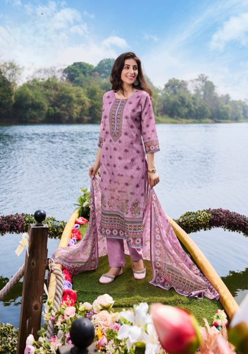 Blush Heritage Handworked Linen Cotton Kurta Set