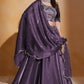 Purple Majestic Organza Silk Embroidered Lehenga Choli