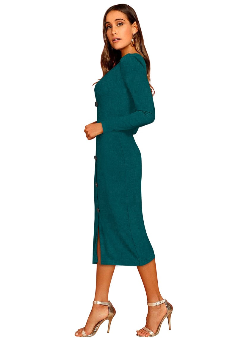 Western Front Slit Bodycon Dress