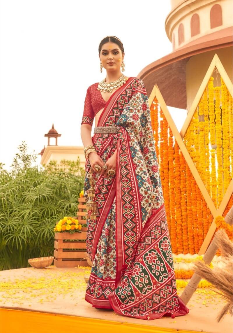 Designer Mercerized Sigma Silk Patola Saree