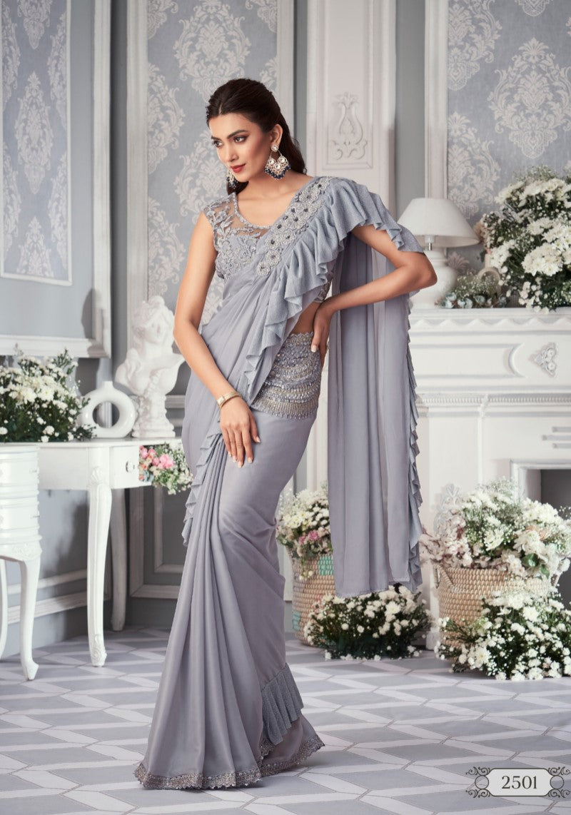 Lycra Saree, Premium Imported, Designer Saree
