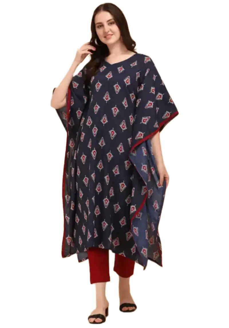 Women's Trendy Cotton Printed Kaftan