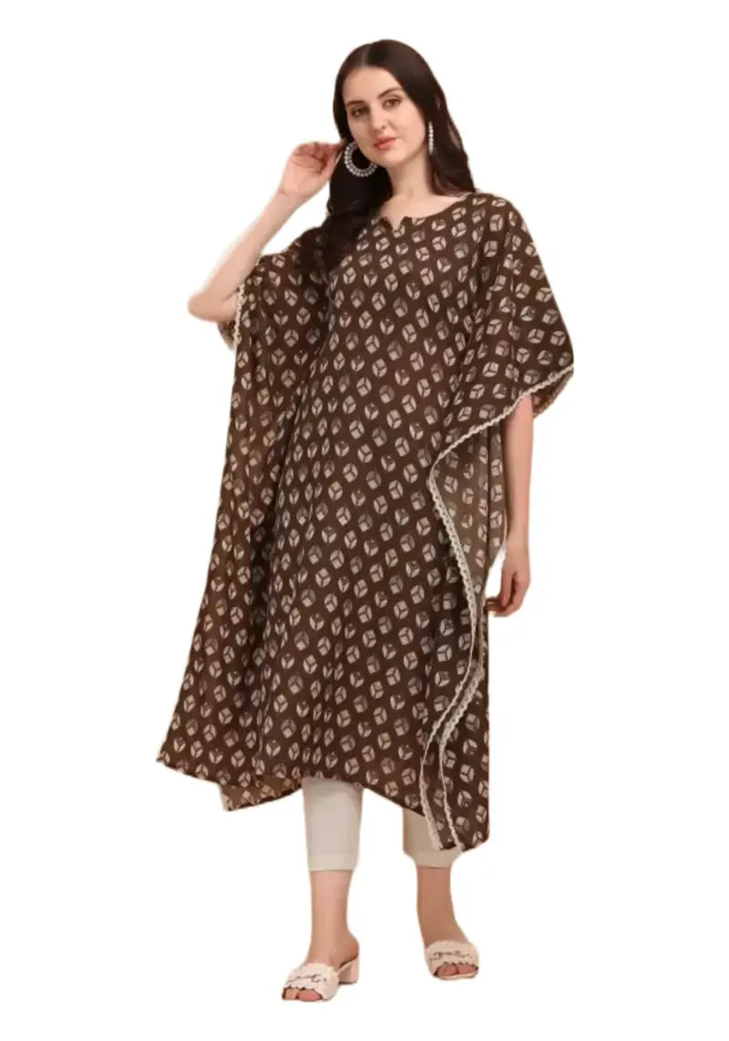 Women's Trendy Cotton Printed Kaftan