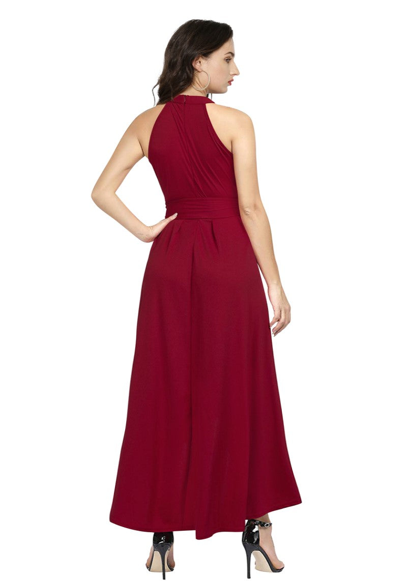 Maroon Western One Piece Dress