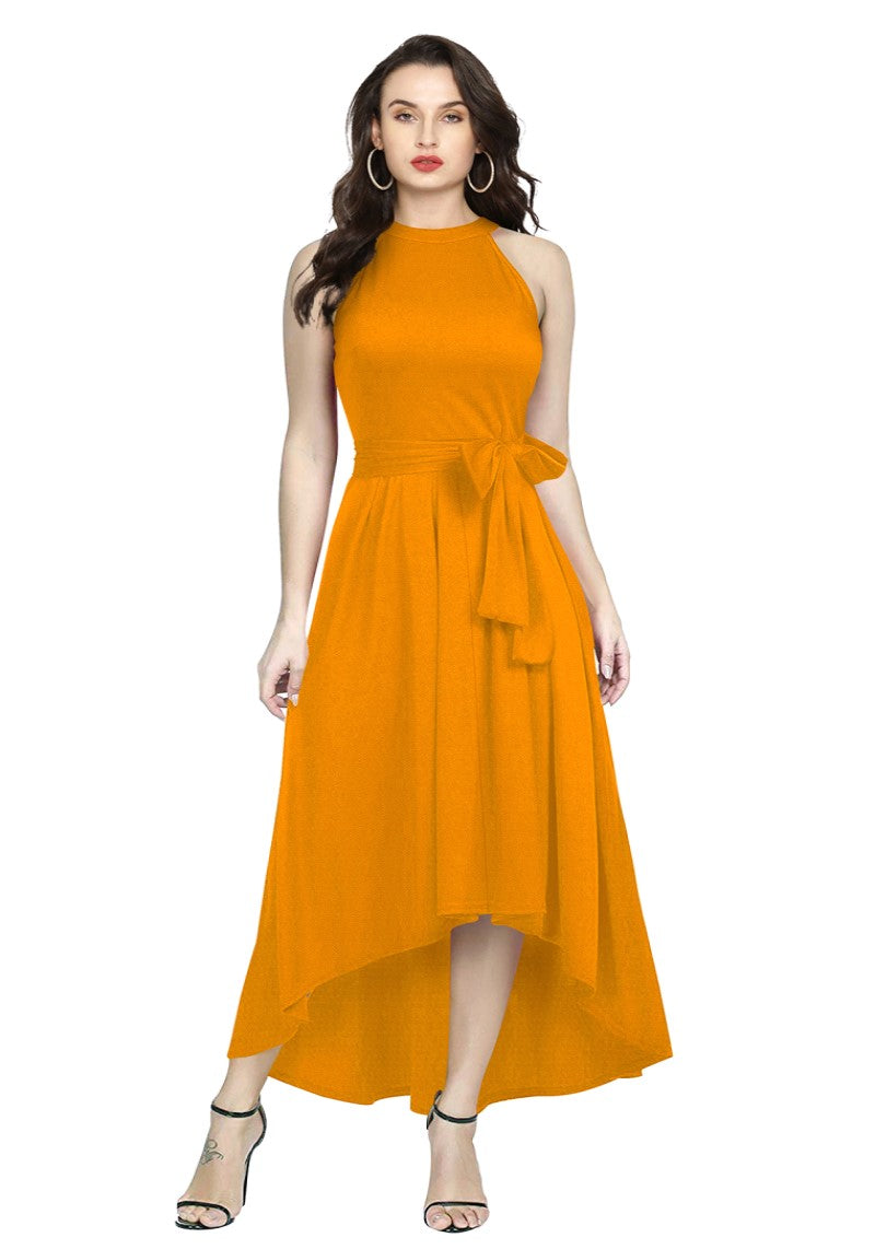 Bright Mustard Western One Piece Dress