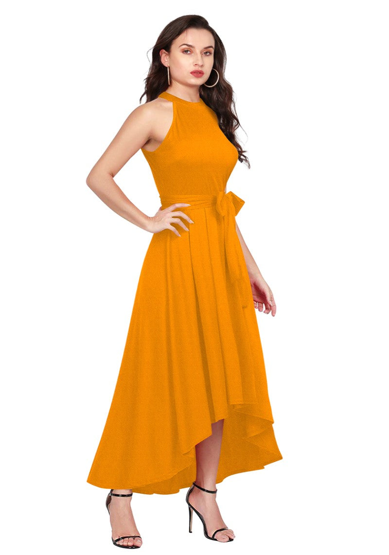Bright Mustard Western One Piece Dress