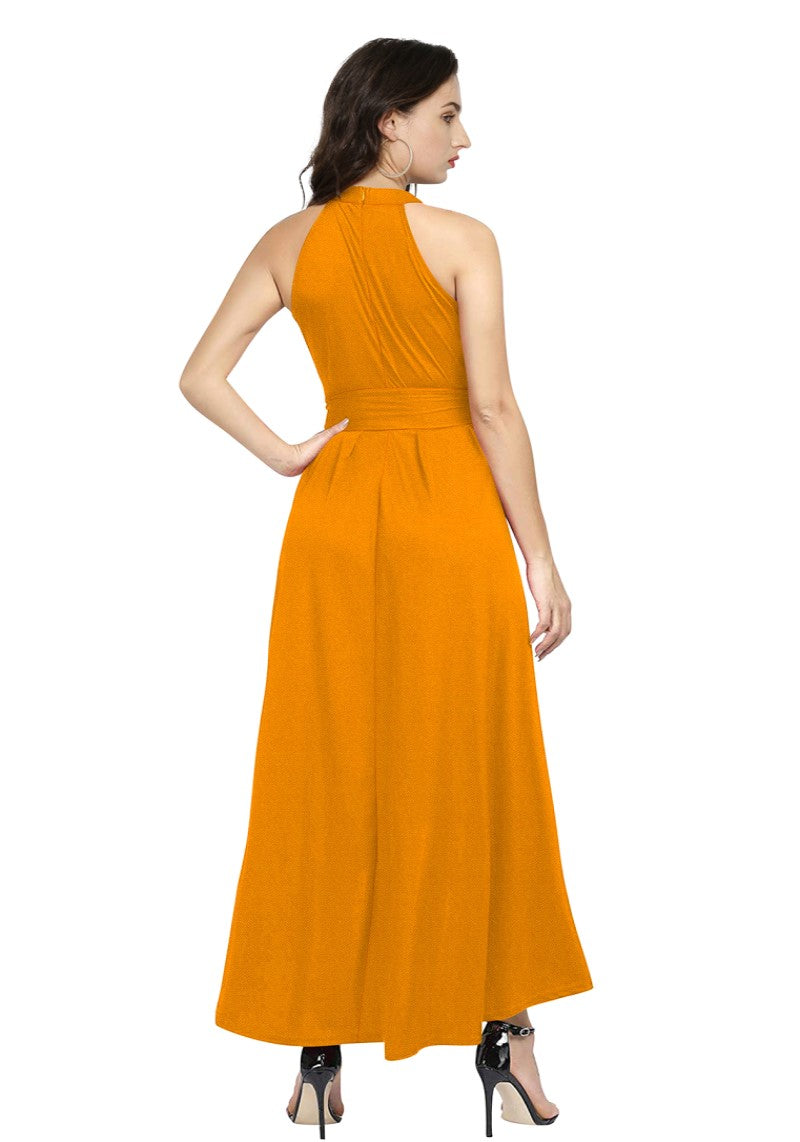 Bright Mustard Western One Piece Dress