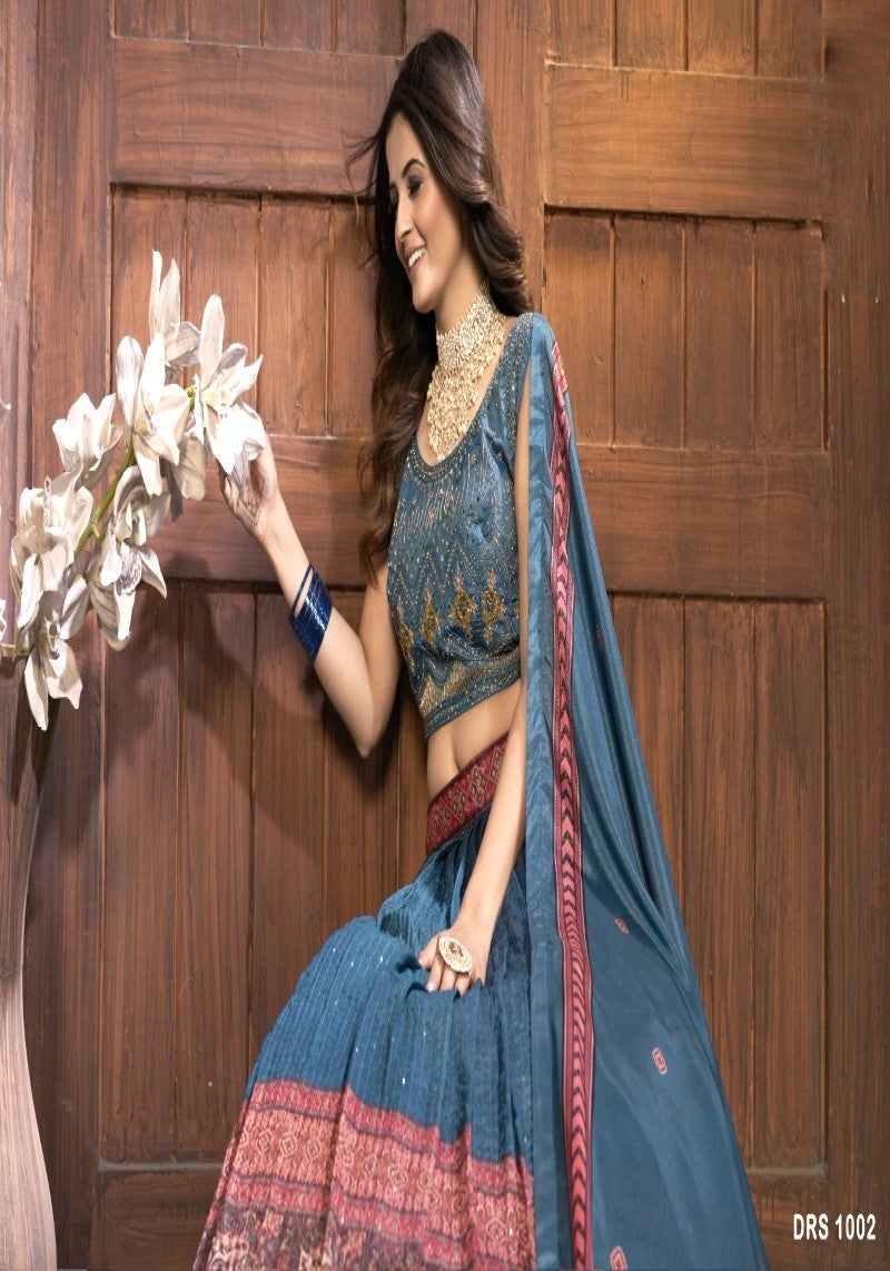 Party Wear Luxuriant Designer Lehenga Choli Side Pose