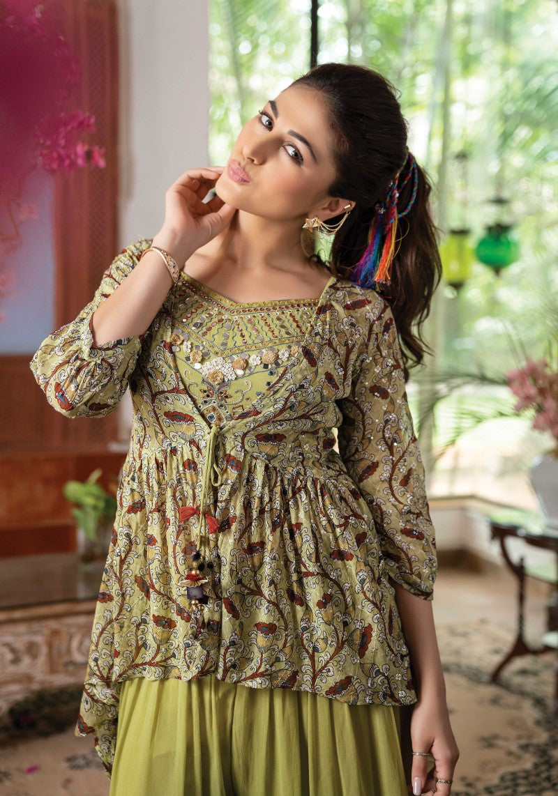 Crop Top with Jacket Dress Close View