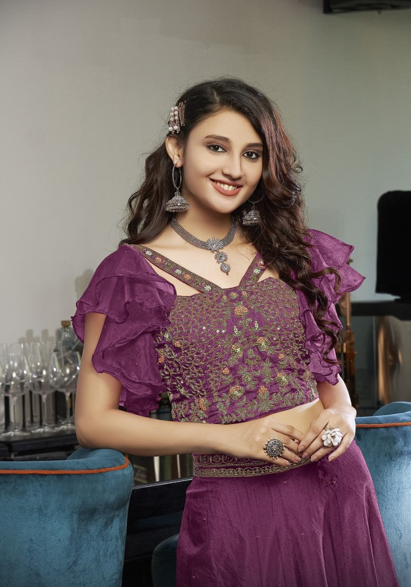 Party Wear Viscose Georgette Indo-Western Fancy Dress