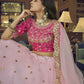 Designer Party Wear Heavy Net Pink Lehenga Choli