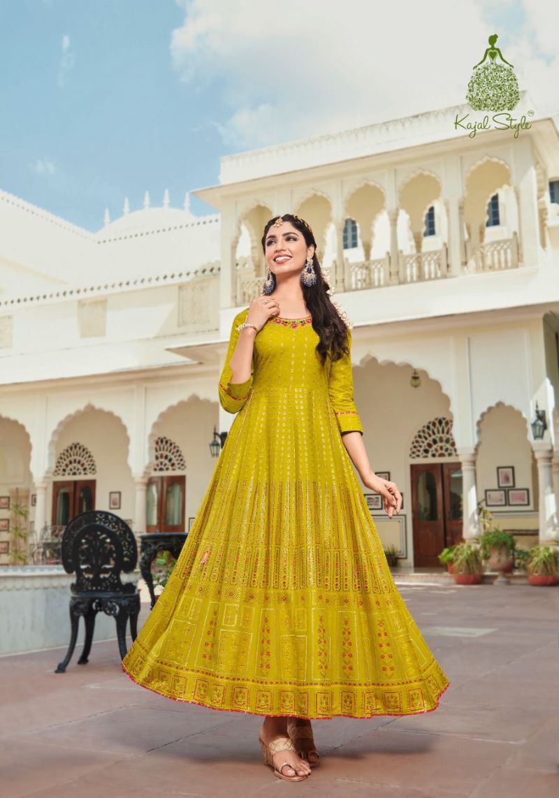 Women's Stylish Foil Print Designer Gown