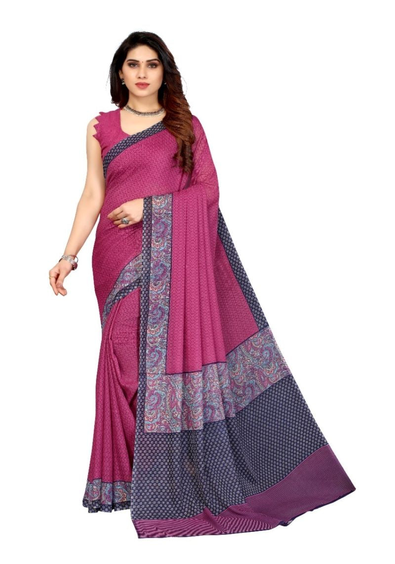 Graceful Printed Georgette Saree