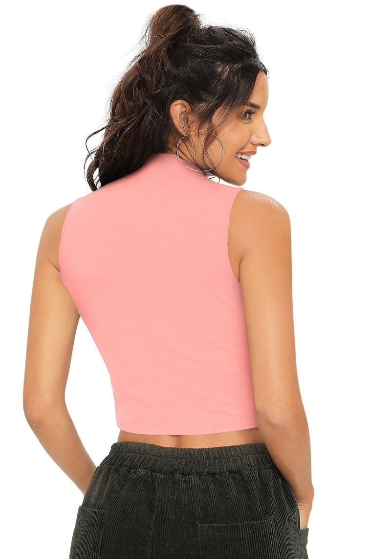 Women's Peach Crop Tank Top