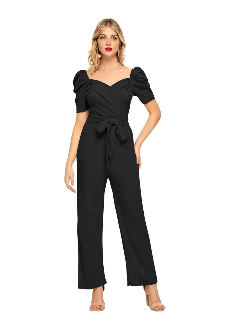 Women’s Black Cocktail Maxi Jumpsuit