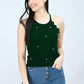 Women's Cotton Blend Solid Crop Top