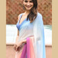 Trendy Printed Georgette Saree With Banglori Silk Blouse