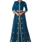 Royal Blue Designer Embroidered Floor Length Anarkali Dress