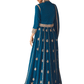 Royal Blue Designer Embroidered Floor Length Anarkali Dress