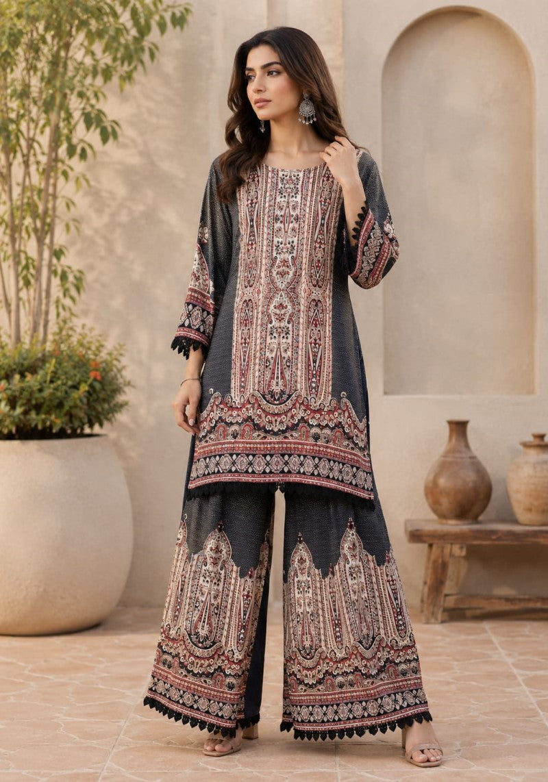 Women’s Pakistani Style Printed Muslin Co-ord Set
