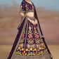 Elegant Purple Floral Zari Embroidered Lehenga Choli