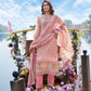 Blush Katha Linen Cotton Kurta Pant & Printed Dupatta Set