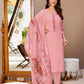 Blush Charm Pink Modal Silk Kurta Pant & Organza Dupatta Set