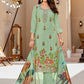 Mint Aura Modal Silk Kurta Pant & Organza Dupatta Set