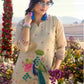 Peacock Bloom Beige Khadi Linen Embroidered Co-ord Set
