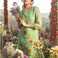 Sunshine Bloom Green Khadi Linen Embroidered Co-ord Set
