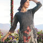 Midnight Flutter Charcoal Khadi Linen Embroidered Co-ord Set