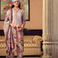 Lotus Muse Mauve Floral Printed Kurta Pant & Dupatta Set