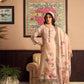 Peach Aura Floral Printed Kurta Pant & Dupatta Set
