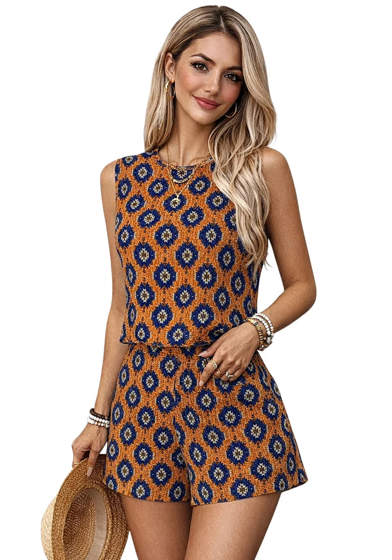 Tribal Charm Printed Cotton Short Co-ord Set
