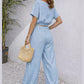 Sky Mist Polka Dot Crop Top & Wide Leg Co-ord Set