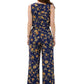 Navy Bloom Foil Printed Cotton Co-ord Set
