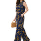 Navy Bloom Foil Printed Cotton Co-ord Set