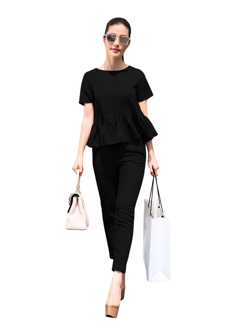 Urban Grace Korean Soft Peplum Co-ord Set