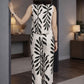 Ivory Noir Botanical Print Sleeveless Co-Ord Set