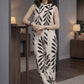 Ivory Noir Botanical Print Sleeveless Co-Ord Set