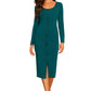 Western Front Slit Bodycon Dress