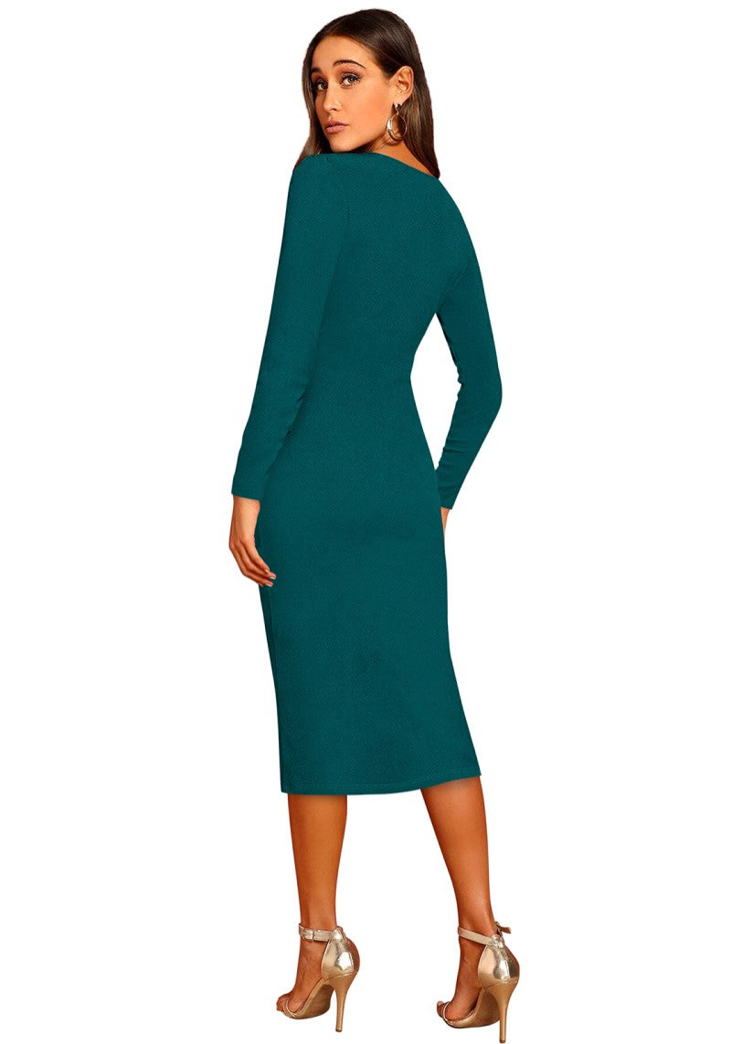 Western Front Slit Bodycon Dress