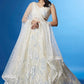 Ethereal Ivory Soft Net Sequin Embroidered Lehenga