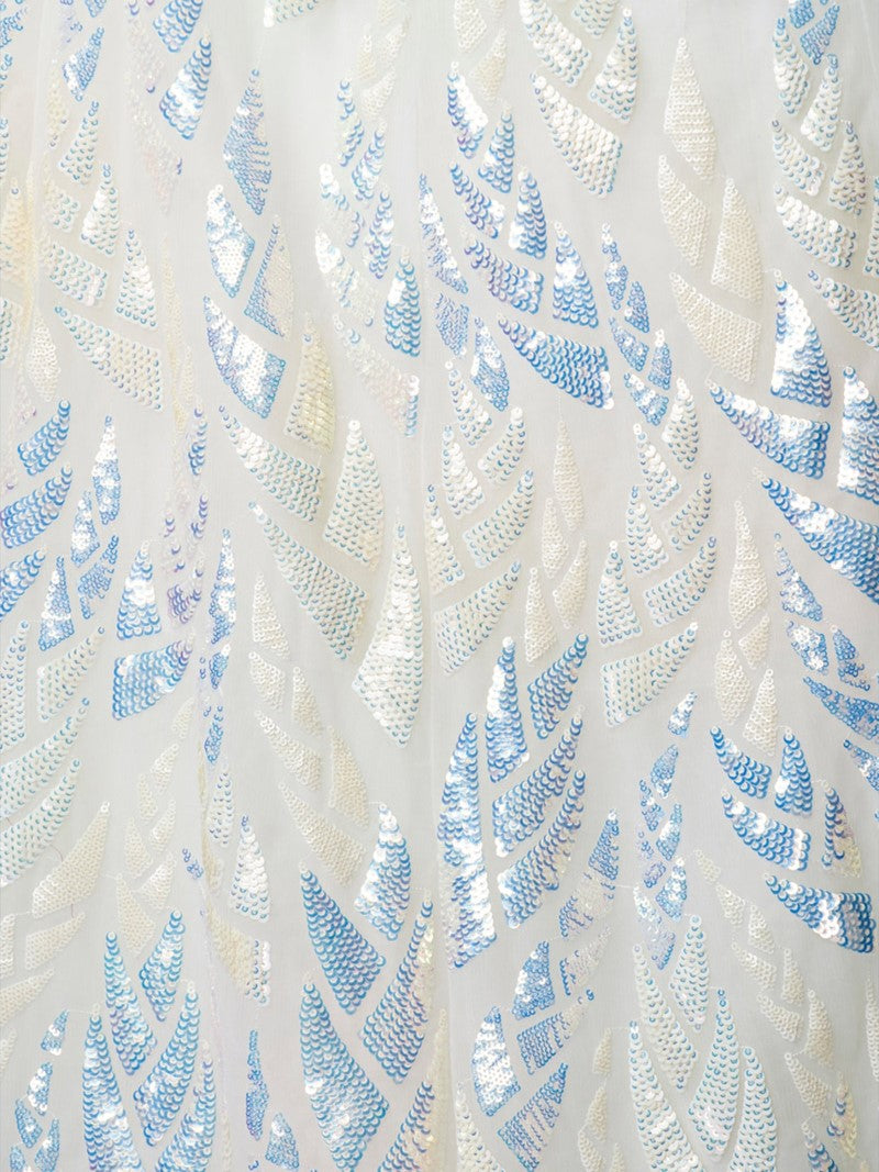 Ethereal Ivory Soft Net Sequin Embroidered Lehenga