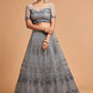 Charming Grey Soft Net Zari Embroidered Lehenga Choli