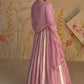 Designer Dusty Pink Georgette Embroidered Anarkali Dress