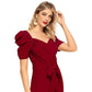 Marvelous Maroon Cocktail Maxi Jumpsuit