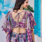 Stunning Purple Chinnon Silk Lehenga Set with Zari Embroidery